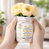 Custom Flower Vase With Ribbon - Personalized Retirement Gifts For Women, Men - Cheers To The Next Chapter