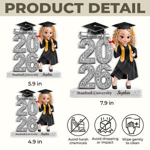 Custom Acrylic Plaque - Personalized Graduation Gifts For Her - Smart Girl Era Unlocked