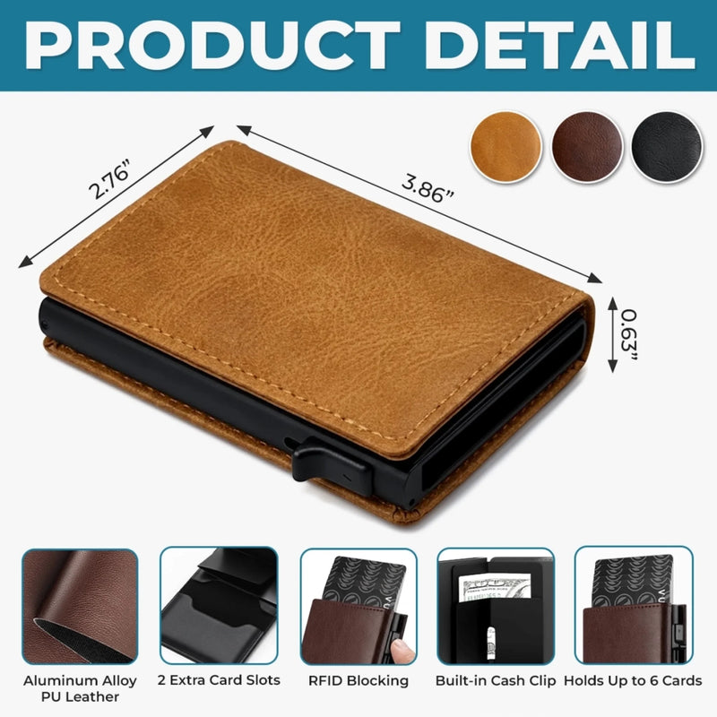Custom Pop-Up Leather Wallet - Personalized Father's Day Gifts For Dad, Grandpa - The World’s Best Papa