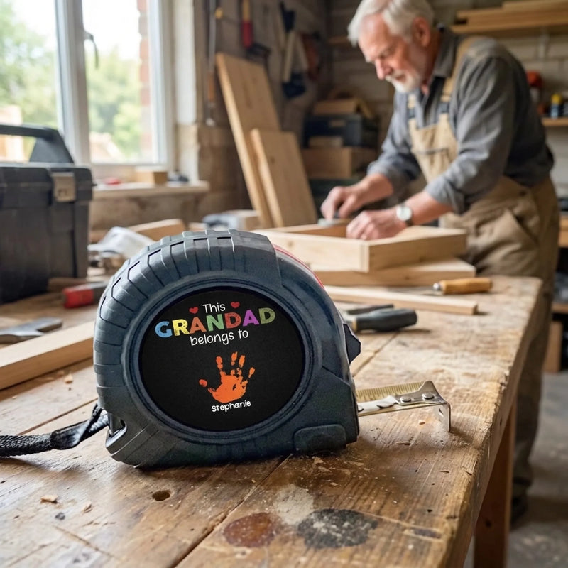 A Hero In Every Heart - Family Personalized Custom Tape Measure - Father's Day, Gift For Dad, Grandpa