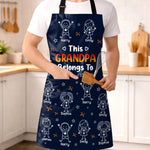Custom Photo Apron With Pocket - Personalized Father's Day Birthday Gifts For Grandpa, Dad - Grandpa’s Favorite People