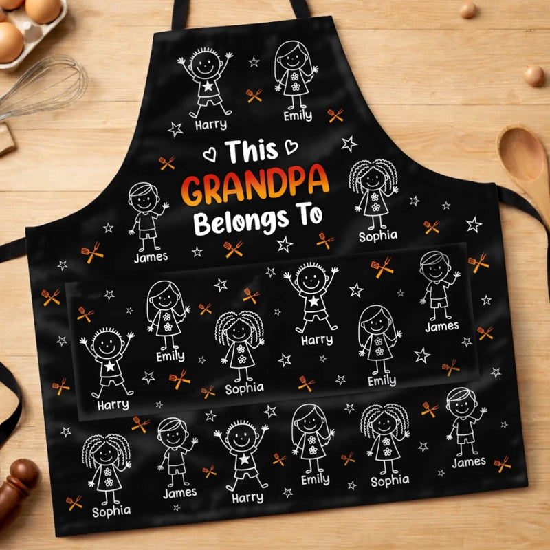 Custom Photo Apron With Pocket - Personalized Father's Day Birthday Gifts For Dad, Grandpa - Grandpa’s Favorite People