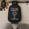 Custom Leather Car Visor - Personalized Father's Day Gifts For Dad, Grandpa - Drive Safe Come Home Soon