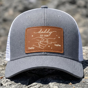 Custom Leather Patch Hat – Personalized Father's Day Gifts For New Dad, Grandpa – Legendary Daddy Vibe