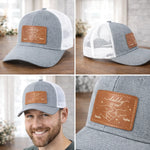 Custom Leather Patch Hat – Personalized Father's Day Gifts For New Dad, Grandpa – Legendary Daddy Vibe