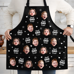 Custom Photo Apron With Pocket - Personalized Father's Day Birthday Gifts For Dad, Grandpa - Loved By Many Hearts