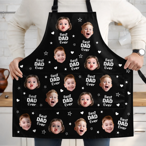 Custom Photo Apron With Pocket - Personalized Father's Day Birthday Gifts For Dad, Grandpa - Loved By Many Hearts