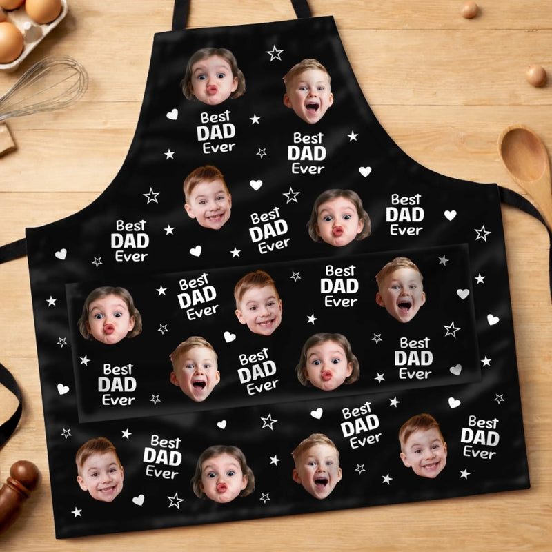 Custom Photo Apron With Pocket - Personalized Father's Day Birthday Gifts For Dad, Grandpa - Loved By Many Hearts