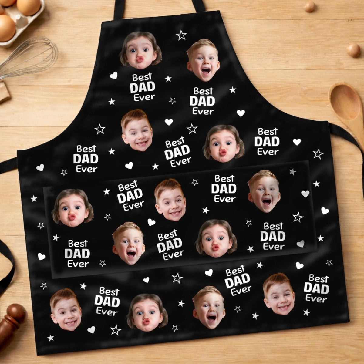 Custom Photo Apron With Pocket - Personalized Father's Day Birthday Gifts For Dad, Grandpa - Loved By Many Hearts