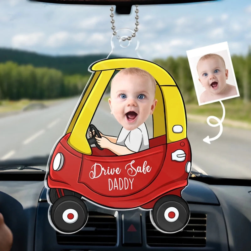 Custom Photo Acrylic Car Ornament - Personalized  Funny Gifts For Best Friends, Family - Tiny Copilot On Duty