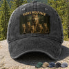 Custom Vintage Washed Denim Baseball Cap - Personalized Father's Day Birthday Gifts For Dad, Grandpa - Proud To Be Your Kid