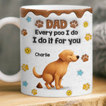 Custom 3D Inflated Effect Printed Mug - Personalized Birthday Gifts For Dog Lovers, Dog Dad And Mom - Home Is Where The Dog Is