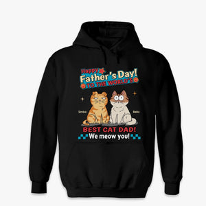 Custom Unisex T-shirt, Premium T-shirt, Hoodie - Personalized Father's Day Gifts For Cat Lovers, Cat Mom And Dad - Dad Of The Whisker Squad