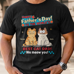 Custom Unisex T-shirt, Premium T-shirt, Hoodie - Personalized Father's Day Gifts For Cat Lovers, Cat Mom And Dad - Dad Of The Whisker Squad