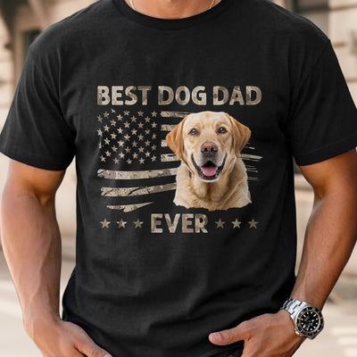 Custom Photo Unisex T-shirt, Premium T-shirt, Hoodie - Personalized America 250th Anniversary Father's Day Gifts For Dad, Grandpa, Dog Cat Lovers, Dog Dad - Ultimate Dog Dad