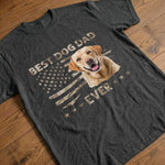 Custom Photo Unisex T-shirt, Premium T-shirt, Hoodie - Personalized America 250th Anniversary Father's Day Gifts For Dad, Dog Lovers, Dog Dad - Ultimate Dog Dad