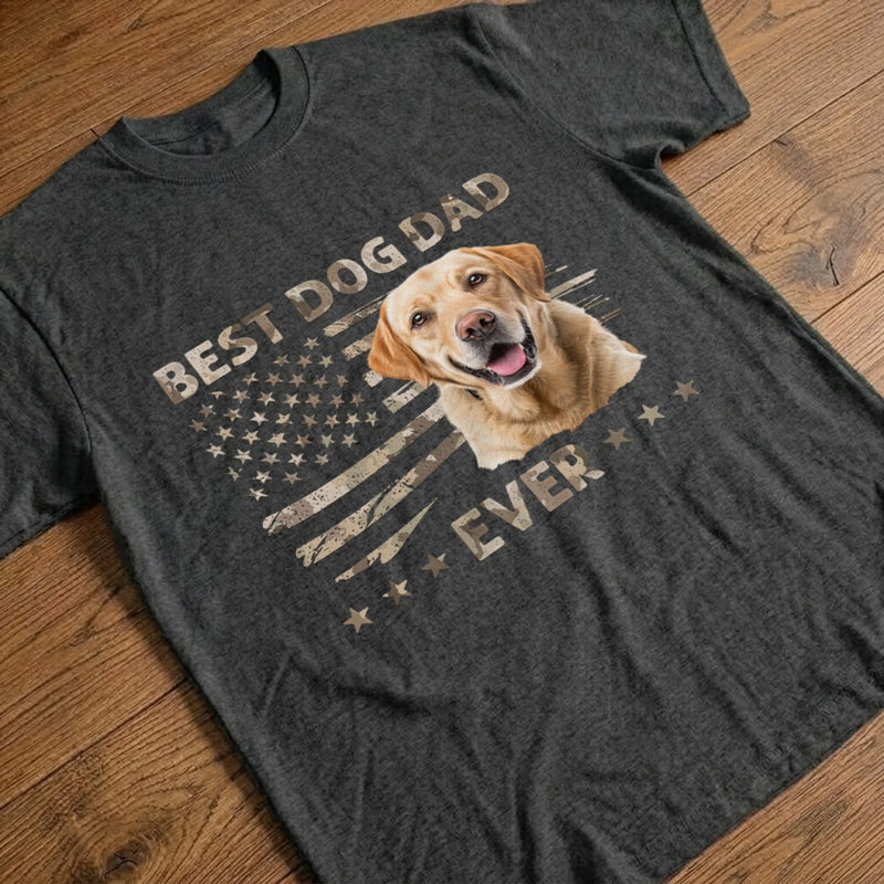 Custom Photo Unisex T-shirt, Premium T-shirt, Hoodie - Personalized America 250th Anniversary Father's Day Gifts For Dad, Grandpa, Dog Cat Lovers, Dog Dad - Ultimate Dog Dad