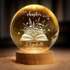 Custom Crystal Globe Lamp - Personalized Retirement Gifts For Women, Men - Let The Golden Days Begin