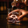 Custom Whiskey Glass - Personalized Father's Day Gifts For New Dad, Wine, Bourbon, Whiskey Lovers - New Dad, New Adventures