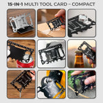 Custom Multi Tool Card With Leather Case - Personalized Father's Day Birthday Gifts For Dad, Grandpa - My Everyday Hero