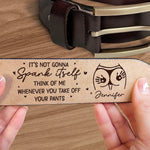 Custom Engraved Leather Belt - Personalized Anniversary Wedding Gifts For Husband And Wife, Him And Her - Our Love Knows The Way