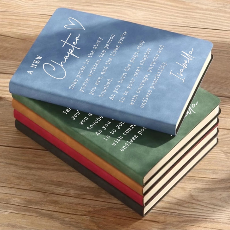 Custom Leather Writing Journal - Personalized Retirement Gifts For Women, Men - Write The Life You Want