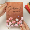 Custom Leather Writing Journal - Personalized Retirement Gifts For Women, Men - She’s Writing Her Bloom Era