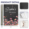 Custom Leather Writing Journal - Personalized Retirement Gifts For Women, Men - She’s Writing Her Bloom Era