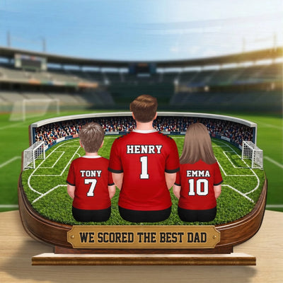 Custom Soccer World Cup 2-Layered Wooden Plaque - Personalized Father's Day Gifts For Dad, Grandpa, Soccer Lovers, Sports Fans, Sports Lovers - Live For The Beautiful Game