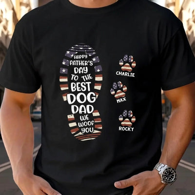Custom Unisex T-shirt, Premium T-shirt, Hoodie - Personalized Father's Day Birthday Gifts For Dad, Grandpa, Dog Lovers, Dog Dad - To The Best Dog Dad Ever