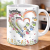 Custom 3D Inflated Effect Printed Mug - Personalized Mother's Day Gifts For Mom, Grandma - Made Of Memories, Filled With Love