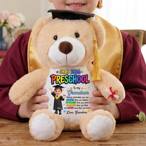 Custom Graduation Plush Bear - Personalized Graduation Gifts For Kids - Little Grad, Big Dreams
