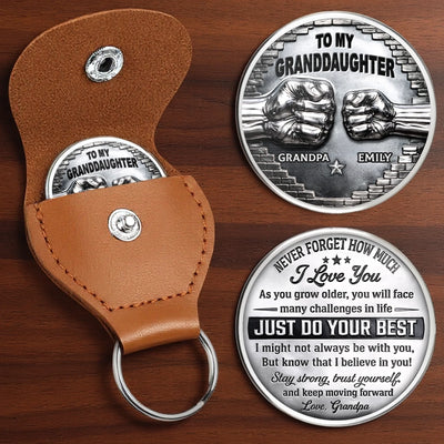 Custom Pocket Hug - Personalized Birthday Gifts For Granddaughter - Keep This Close To Your Heart