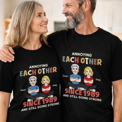 Custom Unisex T-shirt, Premium T-shirt, Hoodie - Personalized Anniversary Wedding Gifts For Husband And Wife, Him And Her - Growing Old And Goofy Together