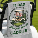 Custom Photo Golf Towel - Personalized Father's Day Birthday Golf Gifts For Dad, Grandpa, Golf Lovers - Life Is Better On The Green