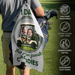 Custom Photo Golf Towel - Personalized Father's Day Birthday Golf Gifts For Dad, Grandpa, Golf Lovers - Life Is Better On The Green