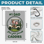Custom Photo Golf Towel - Personalized Father's Day Birthday Golf Gifts For Dad, Grandpa, Golf Lovers - Life Is Better On The Green