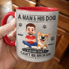 Custom Accent Mug - Personalized Father's Day Gifts For Dog Lovers, Dog Dad And Mom - Dog Dad Energy Every Day