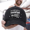 Custom Vintage Washed Denim Baseball Cap - Personalized Father's Day Birthday Gifts For Dad, Grandpa - Forever Your Little One
