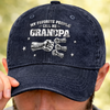 Custom Vintage Washed Denim Baseball Cap - Personalized Father's Day Birthday Gifts For Dad, Grandpa - Forever Your Little One