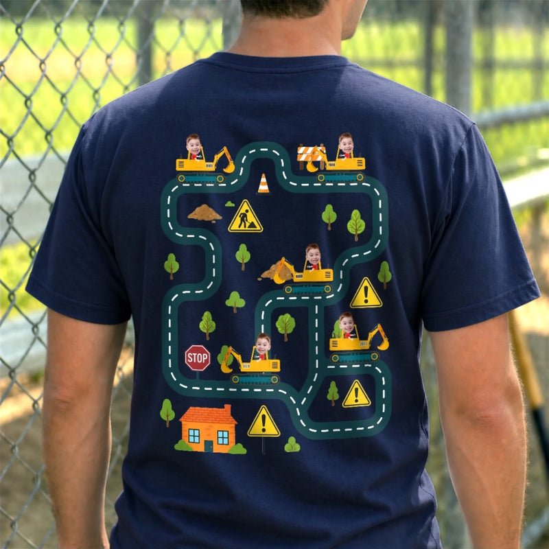 Custom Photo Unisex T-shirt - Personalized Father's Day Birthday Gifts For Dad, Grandpa - I Brake For Snacks