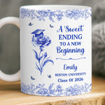 Custom Mug - Personalized Graduation Gifts For Him, Her - Blooming Into The Future