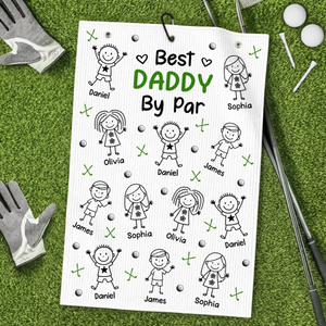 Custom Golf Towel - Personalized Father's Day Birthday Golf Gifts For Dad, Grandpa - Life Is Better On The Green