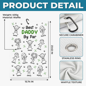Custom Golf Towel - Personalized Father's Day Birthday Golf Gifts For Dad, Grandpa - Life Is Better On The Green