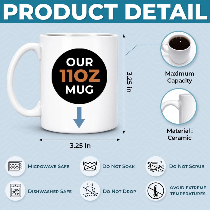 Custom 3D Inflated Effect Printed Mug - Personalized Birthday Gifts For Daughter - Dad’s Forever Troublemaker