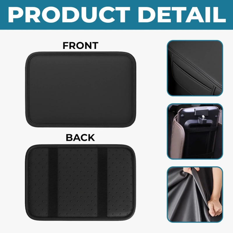 Custom Leather Car Armrest Cushion Pad - Personalized Father's Day Gifts For Dad, Grandpa - Drive In Comfort