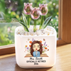 Custom Glass Everlasting Tulips - Personalized Retirement Gifts For Teachers, Women - Enjoy The Next Chapter