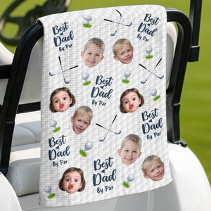 Custom Photo Golf Towel - Personalized Father's Day Birthday Golf Gifts For Dad, Grandpa - Good Days Start With Golf