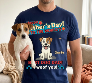 Custom Unisex T-shirt, Premium T-shirt, Hoodie - Personalized Father's Day Birthday Gifts For Dog Lovers, Dog Dad - My Dog Thinks I’m Pawsome