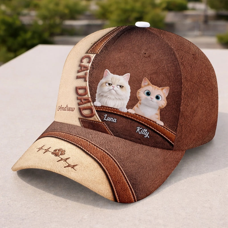 Custom Hat, All Over Print Classic Cap - Personalized Birthday Gifts For Cat Lovers, Cat Mom And Dad - A Life Full Of Love And Wagging Tails